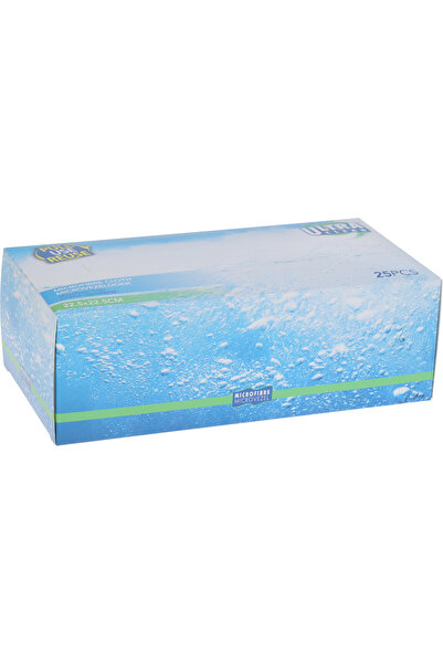 Excellent Houseware Set de 25 de lavete, microfibră, 25,5x25,5 cm, albastre