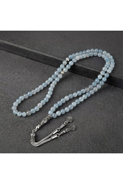 MuhammedMasumCo Akuamarin Doğal Taş Tesbih – 99’luk – 6 mm