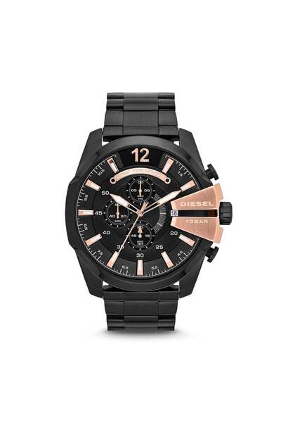 Diesel Men's Mega Chief Fashion Quartz Watch - Black / Black / 51 mm DZ4309