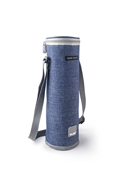 iBiLi Geantă izotermă Dalvik pentru bidon, poliester, 10x32 cm, 1,5 l, albastră
