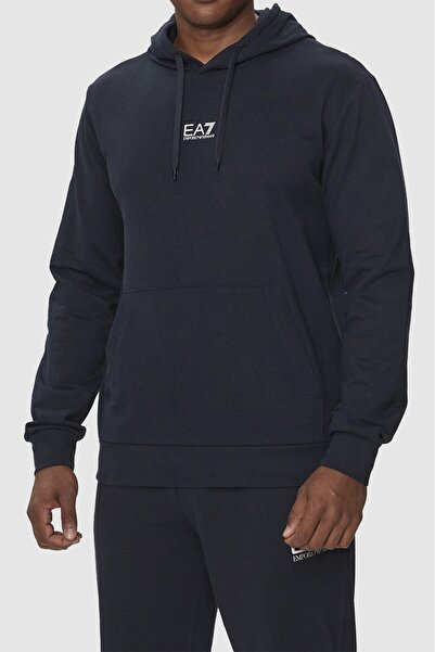 EA7 Men's Full Fit Hooded Sweatshirt - Navy Blue