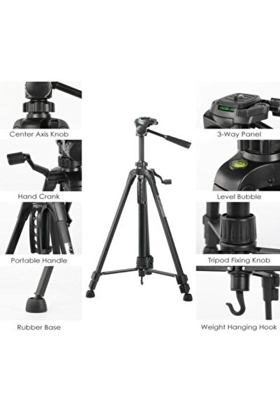 CAILON Bluetooth Kumandalı 150 cm Çantalı Telefon Fotoğraf Makinesi Tutucu Tr...