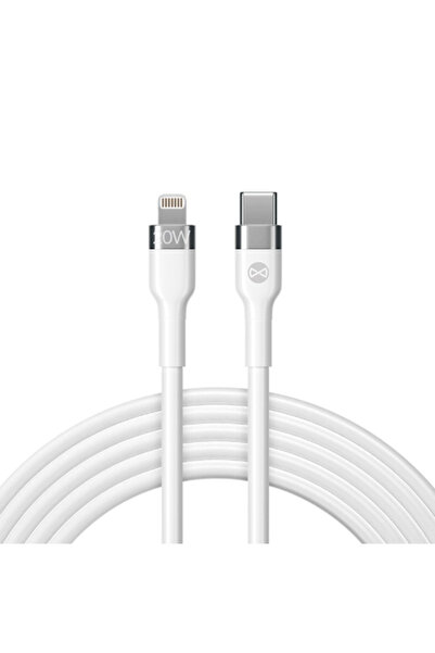 Forever Flexible charging and data transfer cable, USB to Lightning, 2.0 m, 20W, white