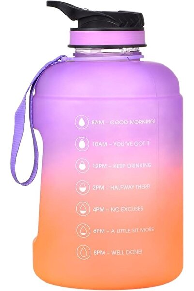 Alcoach زجاجة مياه رياضية مانعة للتسرب وخالية من مادة BPA سعة 2.2 لتر (لون ور...