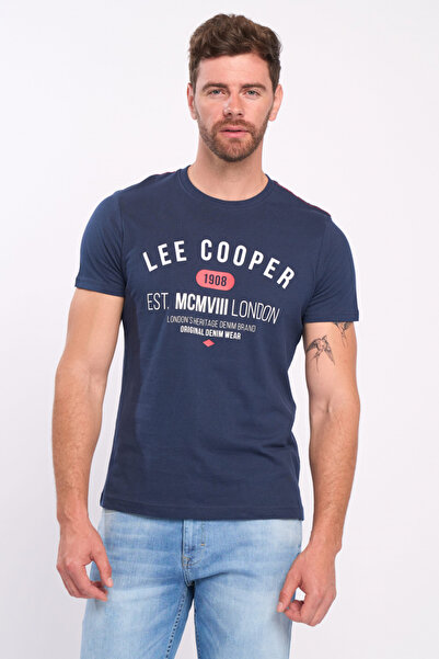 Lee Cooper Men's short-sleeved T-shirt with logo print details