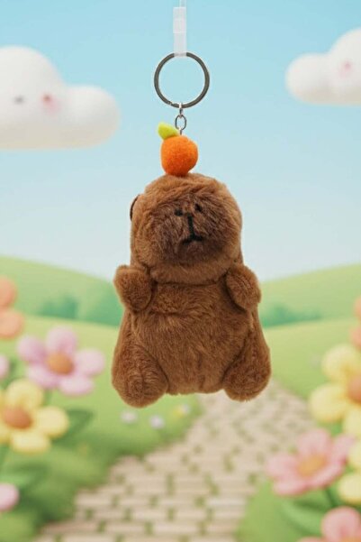 ww waka waka kids store Cute Brown Teddy Bear Plush Keychain - Carrot Detail ...