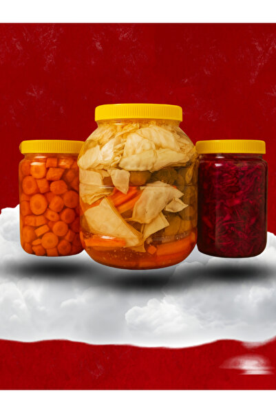 Baharat Şefi 3'lü Turşu Paketi 5KG Karışık Turşu + 1KG Mor Lahana ve Havuç Tu...