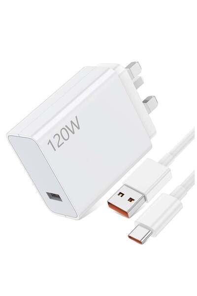 Golden Plus 120W Fast Charger and 1M USB-C Cable for Xiaomi (ACAGET)