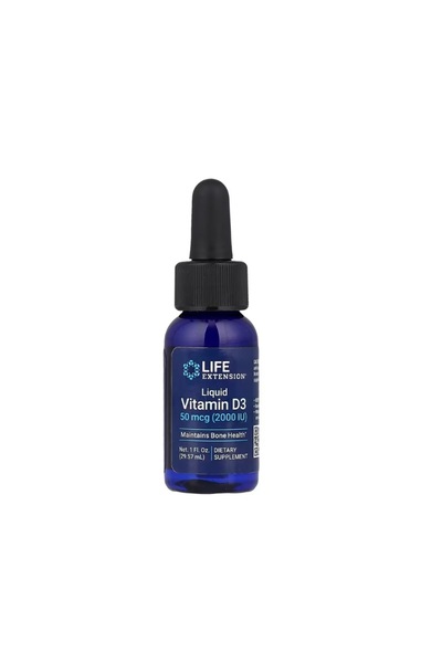 Life Extension Liquid Vitamin D3 50mgc 2000IU -