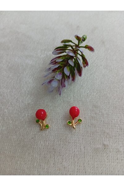 Pervin Ablacım Children's Earrings with Cherries