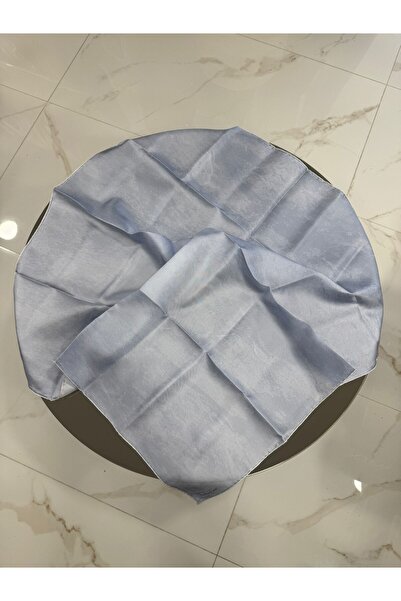 PAPLİO FERRE وشاح حريري نسائي من تيفيل باللون الأزرق الفاتح مقاس 90 × 90