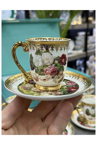 ROY KING Lux Bone Porcelain 24 Carat Gold Plated Cup Set