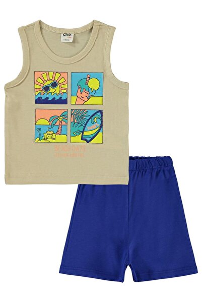 Civil Baby طقم بيتش دايز مطبوع 6-18 شهر - بيج 12-18 شهر