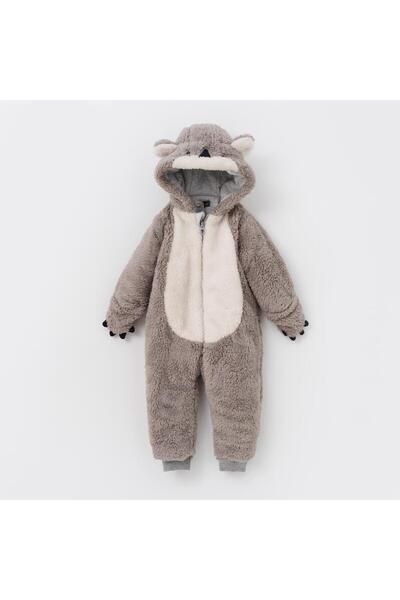 İNDİGO Kapüşonlu Uzun Kollu Astronot Tulum