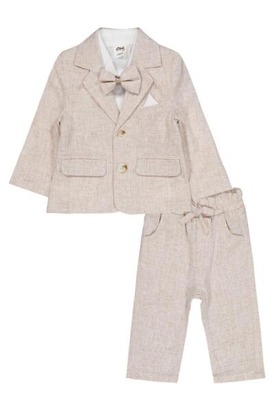 Civil Baby بدلة بمظهر رسمي للأطفال من 6 إلى 18 شهرًا - بيج من 12 إلى 18 شهرًا