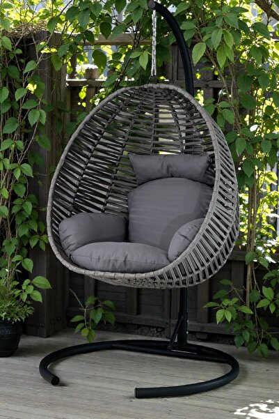 ALCHAİR Hamfındık Serisi Tekli Gri 1. Sınıf Dolgulu Makrome Örgü İplik Gri Mi...