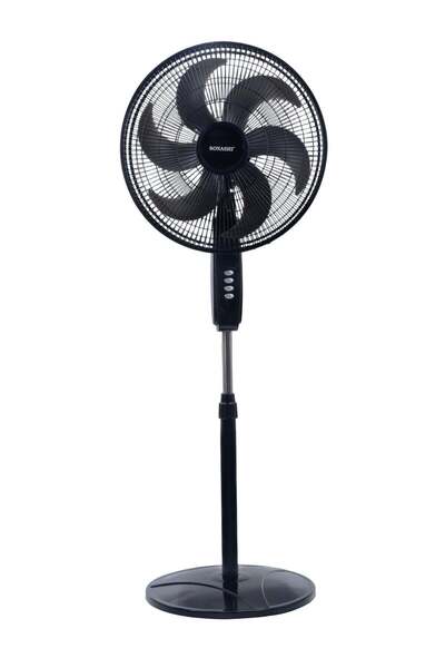 sonashi 18" Stand Fan SF-8042S - 75W, Height Adjustable, 6-Blade, 3-Speed, Oscillation, Black
