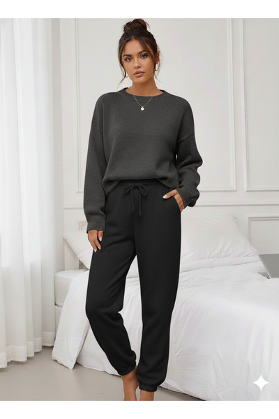 FAVORİST 2-Piece Set (Soft Sweatshirt & Three-Ply Tracksuit) Women's Clothing