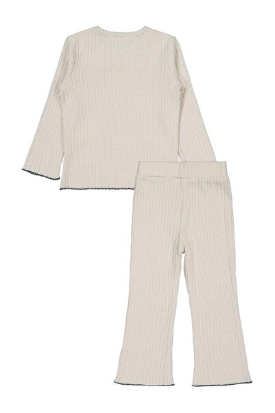 Civil Girls Ruffle Collar 2-5 Years Old Set - Beige 3-4 Years Old