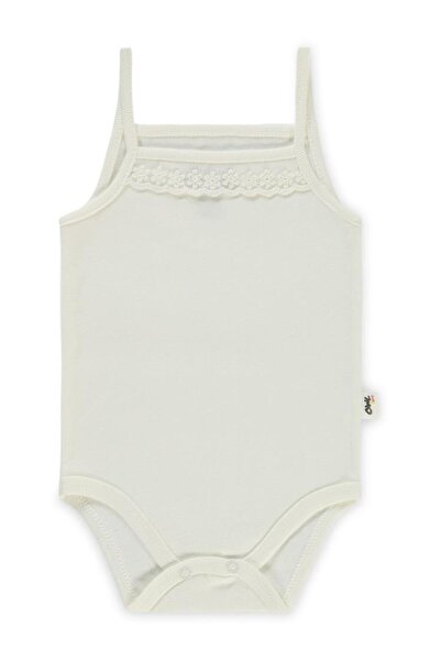 Civil Baby Badi cu șnur și dantelă pentru fetițe 12-24 luni - Ecru 12-18 luni