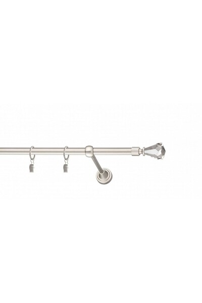KLEIDECO metal gallery 19 mm ITALIA simple, chrome-matt, 120 cm, MILAZZO ends