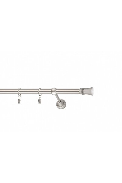 KLEIDECO metal gallery 19 mm ITALIA simple, chrome-matt, 120 cm, CAPRI ends