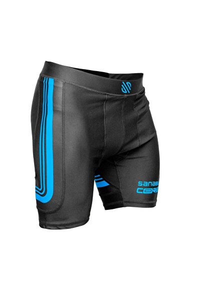 Sanabul شورتات ضغط أساسية لفنون القتال المختلطة للرجال، أزرق مقاس XL