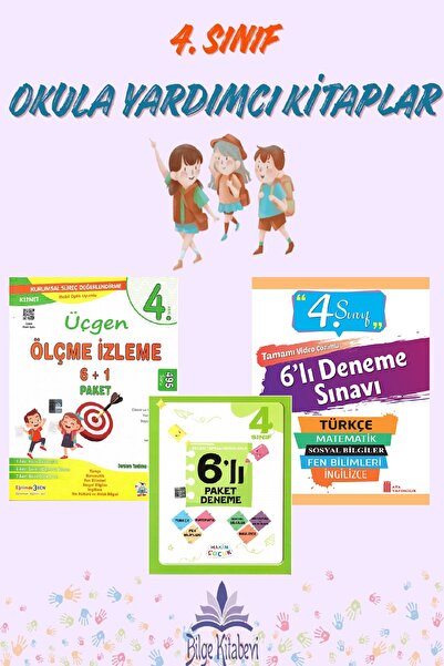 Üçgen Yayıncılık 4.Sınıf 6 lı Paket Deneme Seti (3 lü)