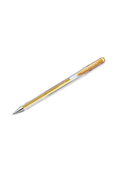UNİ-BALL Roller Kalem Signo Fine Gel Ball Point Pen Tip 0.8 mm Gold Um-100 1 Piece