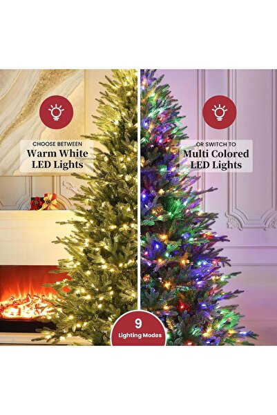 Generic Krauad Christmas Tree with LED Lights and Foot Pedal (3.9ft/120cm)