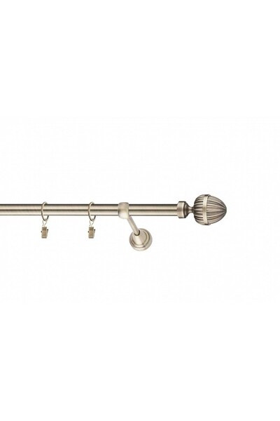 KLEIDECO galerie metal 19 mm ITALIA simpla, auriu-antic, 240 cm, capete SORANO