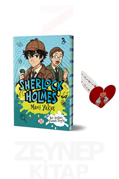 dokuzyayinlari Sherlock Holmes 3 Mavi Yakut (Özel Tasarım Kalp Ayraç Hediye)
