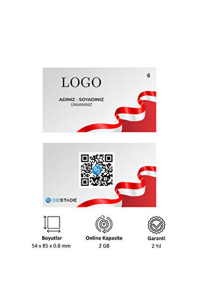 Destade NFC ve QR Kod Özellikli Temassız Dijital Kartvizit