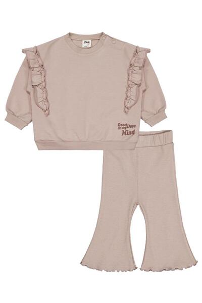 Civil Baby Good Days Nakışlı 6-18 Ay Takım - Bej