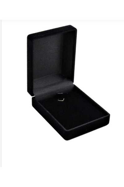 sarıyer silver Siyah Kadife Kolye Takı Kutusu Hediyelik Karton Çanta Poşet ve...