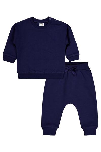 Civil Baby طقم أساسي للأطفال من 6 إلى 18 شهرًا - أزرق داكن من 18 إلى 24 شهرًا