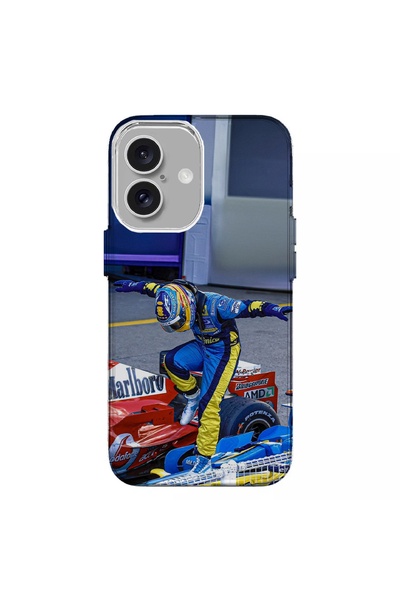 Turkuaz حافظة سيليكون فاخرة متوافقة مع هاتف آيفون 16 بتصميم ألونسو