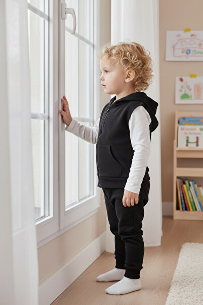 BABYİLAY Unisex Kapüşonlu Penye Yelek | Pamuklu, Fermuarlı, Yazlık/Mevsimlik ...