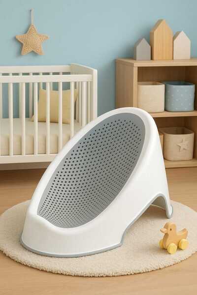 CKM silikon Cadă de baie pentru spălarea bebelușilor din plasă de silicon Scaun de baie pentru bebeluși