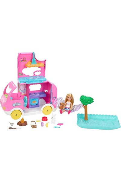 Barbie Chelsea 2-in-1 Playset with Chelsea Doll, 2 Pets and 15 Accessories