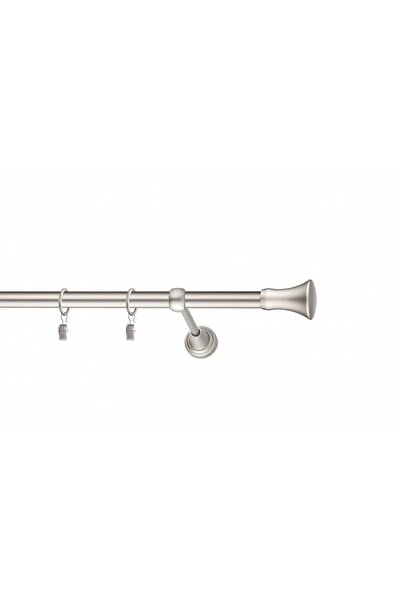 KLEIDECO metal gallery 19 mm ITALIA simple, chrome-matt, 120 cm, ASTI ends