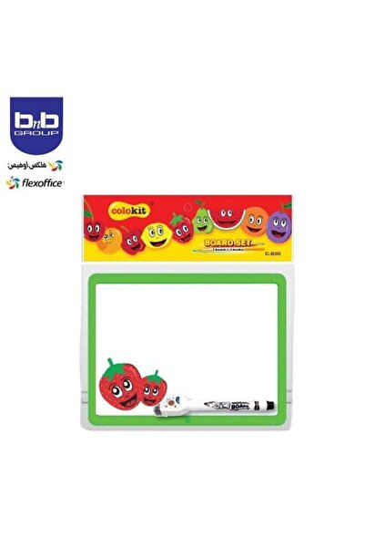 FLEXOFFICE مجموعة سبورة بيضاء للأطفال C-B05 - سبورة واحدة + قلم واحد لتعليم الكتابة (الإنجليزية والعربية)
