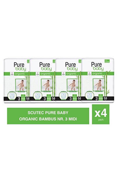 Pure Baby MERT PureBaby Set of 4× Bamboo Diapers No. 3