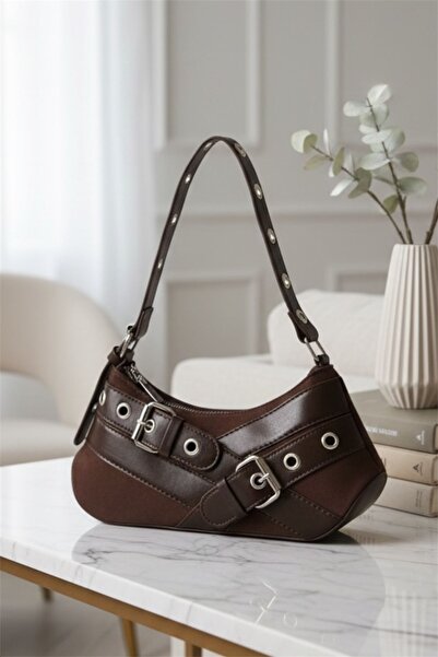 Stilgo Women's Suede Shoulder Bag with Bird's Eye Detail