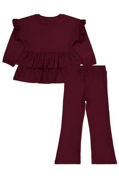 Civil Girls Embroidered 2-5 Year Old Set - Burgundy 3-4 Years Old
