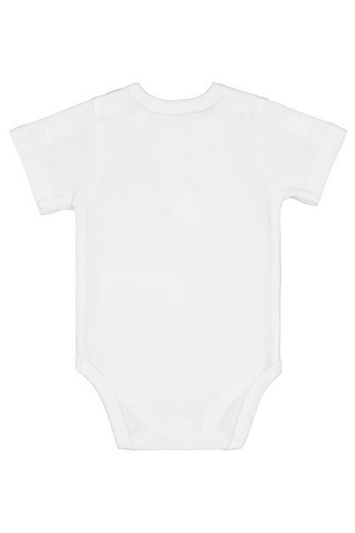 Civil Baby Penguin Printed Snap Fastener Badi - Ecru Premature