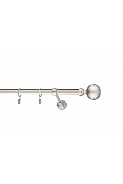 KLEIDECO metal gallery 19 mm ITALIA simple, chrome-matt, 120 cm, NAPOLI ends