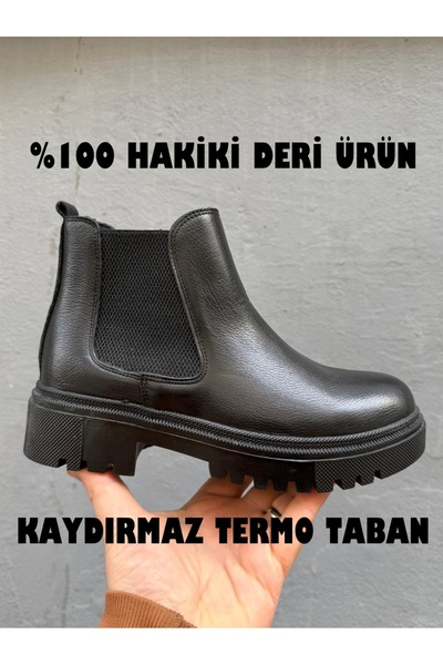 Neco 100% Genuine Leather High Sole, Winter Women's Boots, Non-Slip Sole 811-850