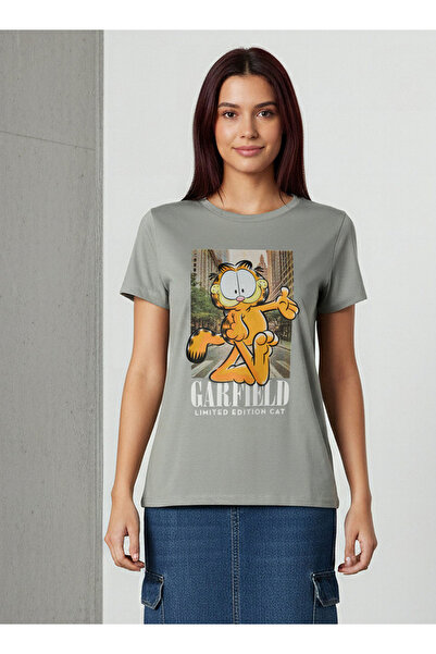 SP Characters Cotton T-shirt with Garfield Print