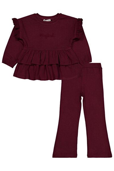 Civil Girls Embroidered 2-5 Year Old Set - Burgundy 3-4 Years Old